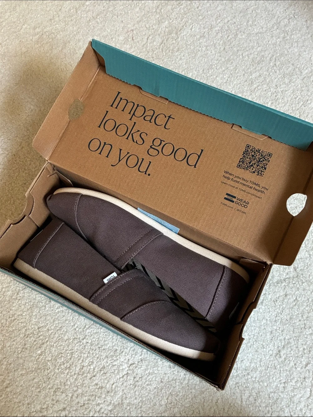 Toms Women Alpargata Classic Slip-On Shoes in Ash